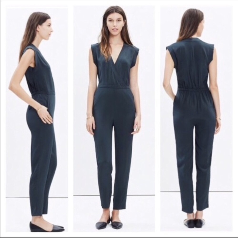 NWT Madewell silk Yates jumpsuit